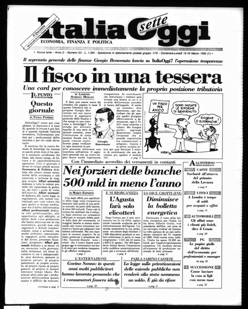 Italia oggi : quotidiano di economia finanza e politica